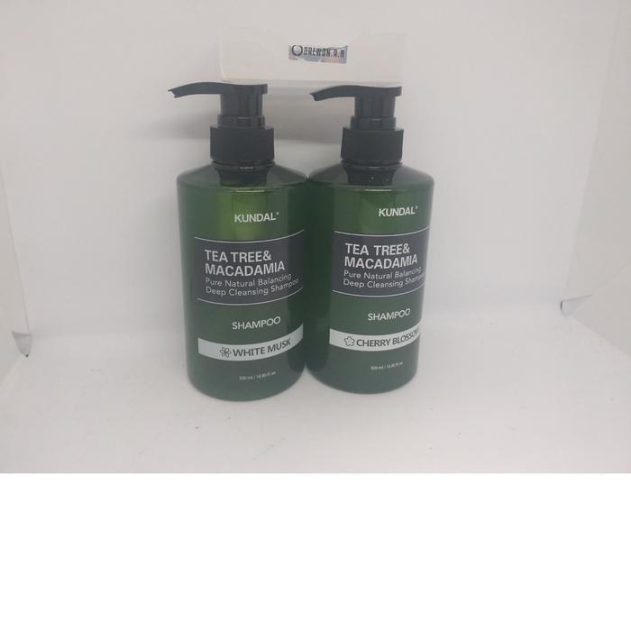 [KUNDAL] KUNDAL Tea Tree Shampoo for Oily Skin White Musk 500mlx1 + Cherry Blossom 500mlx1 (44256766)