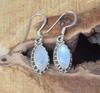 Solid 925 Sterling Silver Moonstone Gemstone Handmade Boho Designer Earrings Gift For Her