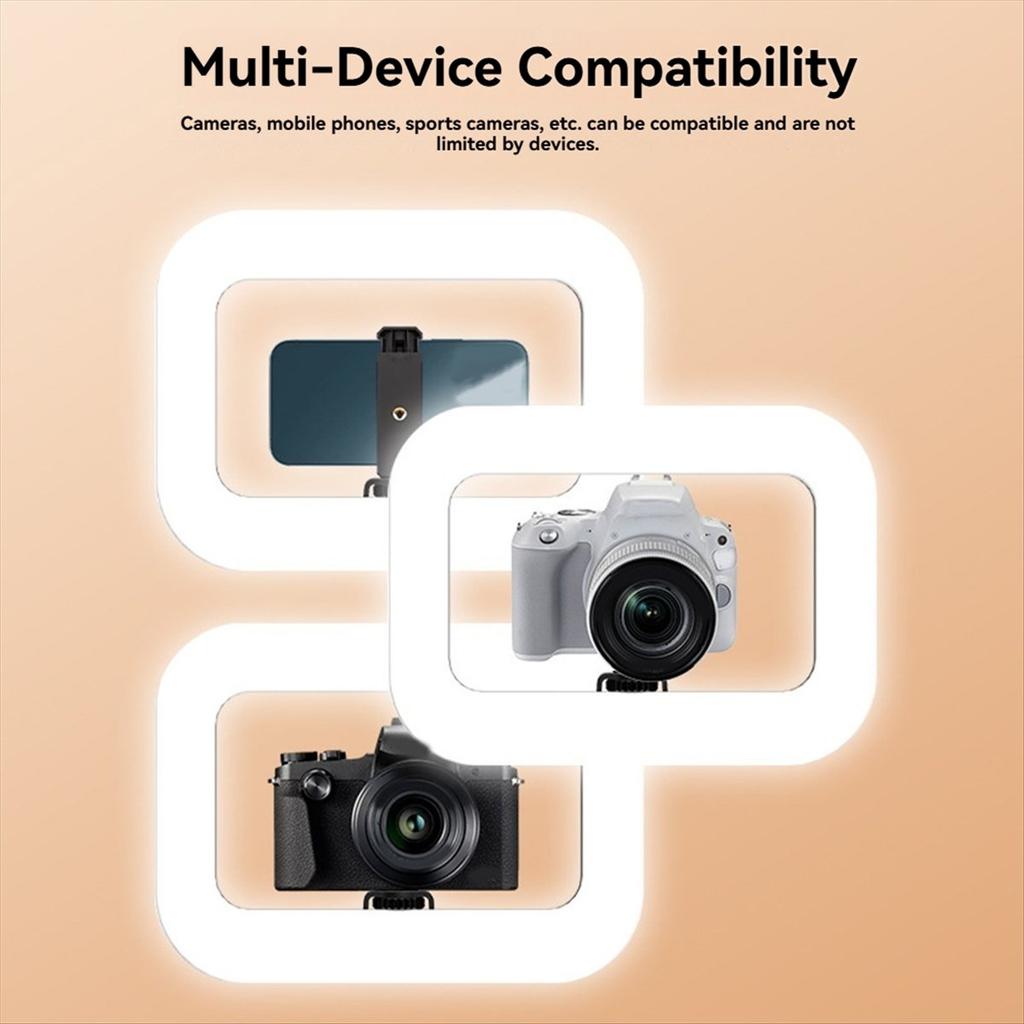 Handheld Ring LED Rechargeable Fill Light Portable Mobile Phone Live Broadcast Photography Desktop Selfie Light
