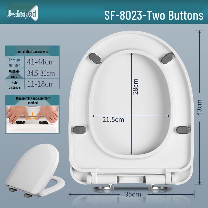 MDNG Universal U-shaped Toilet Seat Cover