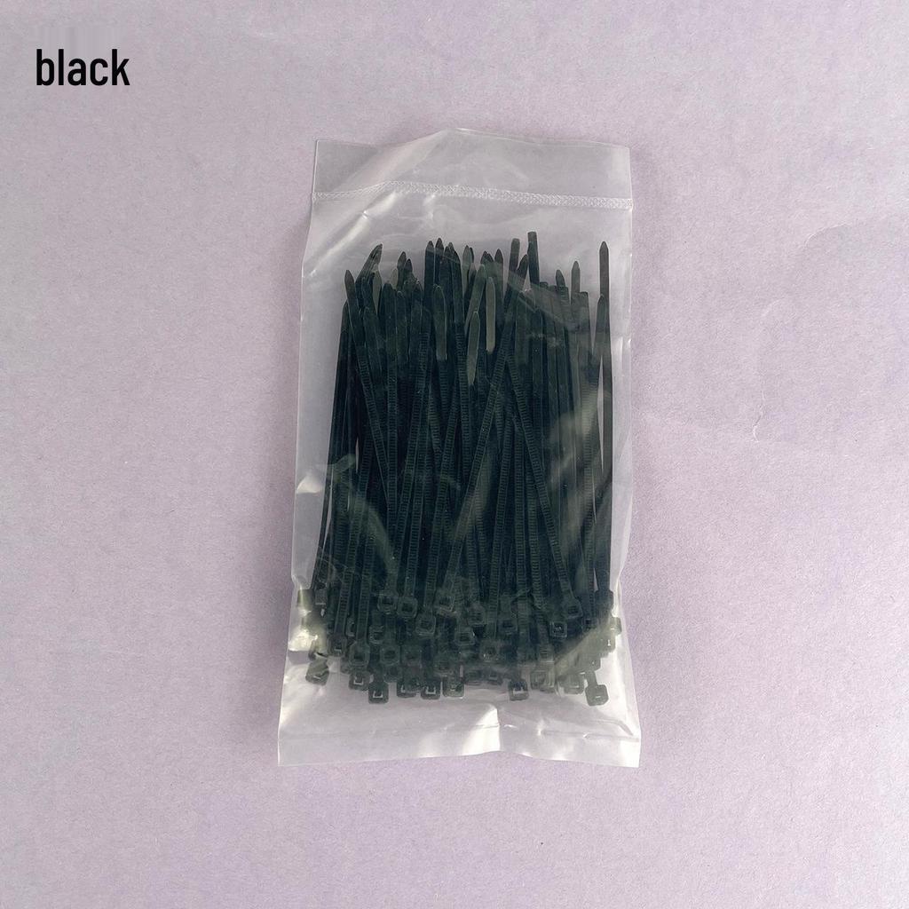 Multi-Color Nylon Zip Ties - 2x100 Pack, Small 2.4mm Wide In Blue, Red, Yellow, Green, Orange, Black, White & Pink