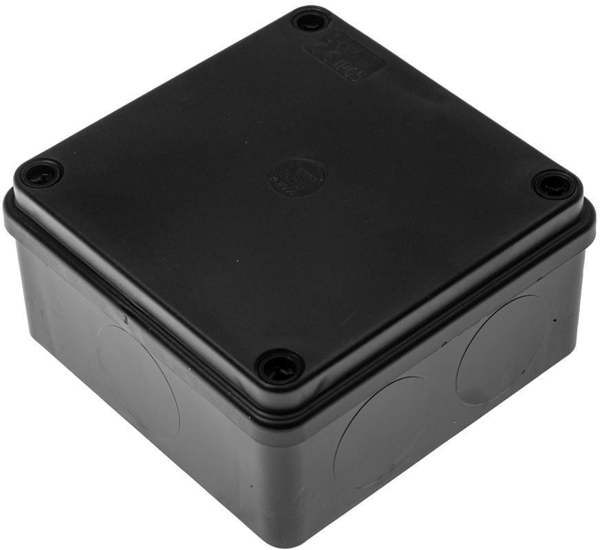 Puszka Natynkowa S-Box 116C - 100X100X50, Bez Dławików, Czarny Ip65