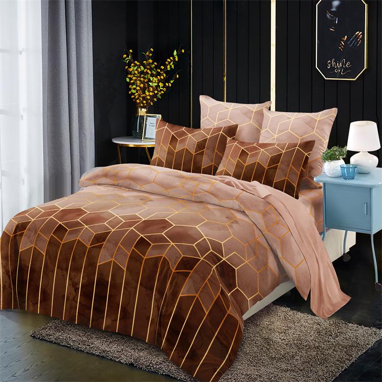 Kemila 2/3pcs Bedding Set Plaids Printing Duvet Cover Sets 1 Quilt Cover + 1/2 Pillowcases US/EU/AU Size Twin Full Queen King