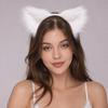 Flexible Faux Fur Cat Ears Fluffy Realistic Texture Animal Headband  Festival Gifting