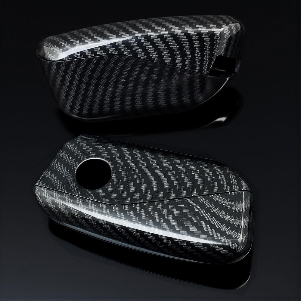 Carbon Fiber Car Key Case Cover For Bmw X1 U11 X7 G07 Xm G09 I7 7 Series G70 Lci Ix I20 U06 G81 M3 Auto Accessaries Key Fob