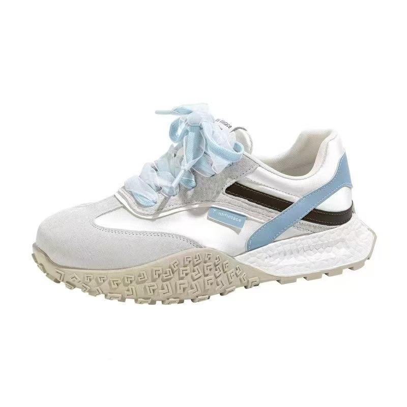 Women's spring new thick-soled versatile color matching shows height dad shoes ballet sneakers women