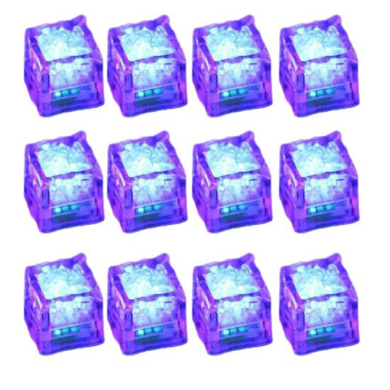 12 ks LED světlo Aktivace tekutinou Měnící barvu Ledové kostky Vícebarevné 7barevné LED Kostky ledu Potravinářské