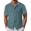 Men's Summer Casual Cuban Collar Short Sleeve Shirt