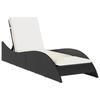 VidaXL Chaise Longue avec Coussins, Lit de Repos avec Dossier Réglable, Bain de Soleil, Meuble de Jardin Extérieur, Moderne, 368278