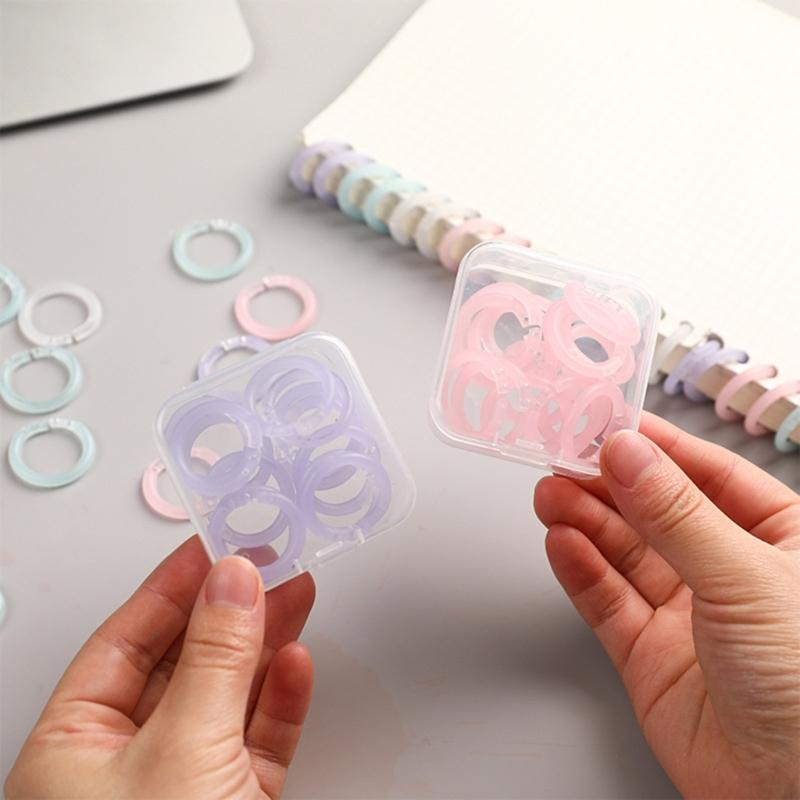 100Pcs Colorful Binder Rings 15mm Detachable Binder Rings Book Rings for Index Card Loose Leaf Notebook Binder Journal