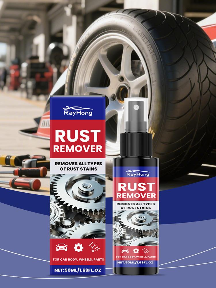 Rust Remover Spray Auto Polishing Cleaner Multipurpose Rust Stain Remover Spray for Car Wheels Household Appliances 50ml