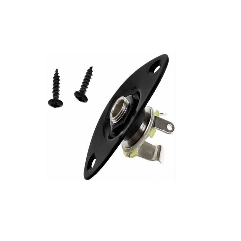 1 pcs Oval Jack Plug Socket for Guitars Electric Chrome Electric Bass Guitar