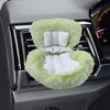 Doll Car Seat with Air Vent Clip Desktop Stand Cute Safety Belt Plush Cushion 17cm Doll Seat Car Ornament Gift for Collectors Fans