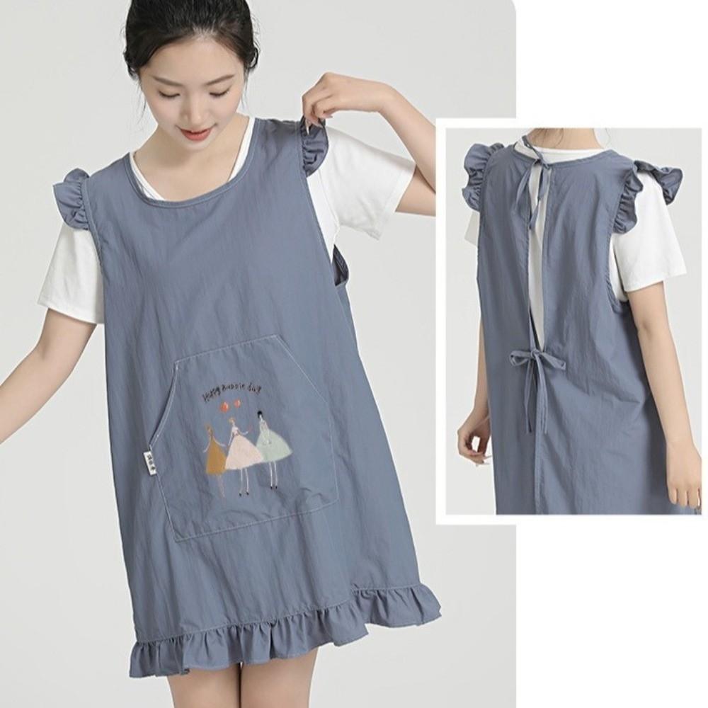 Soft Vest Style Apron Breathable Kitchen Apron Coffee House Uniform Waterproof Apron  Restaurant