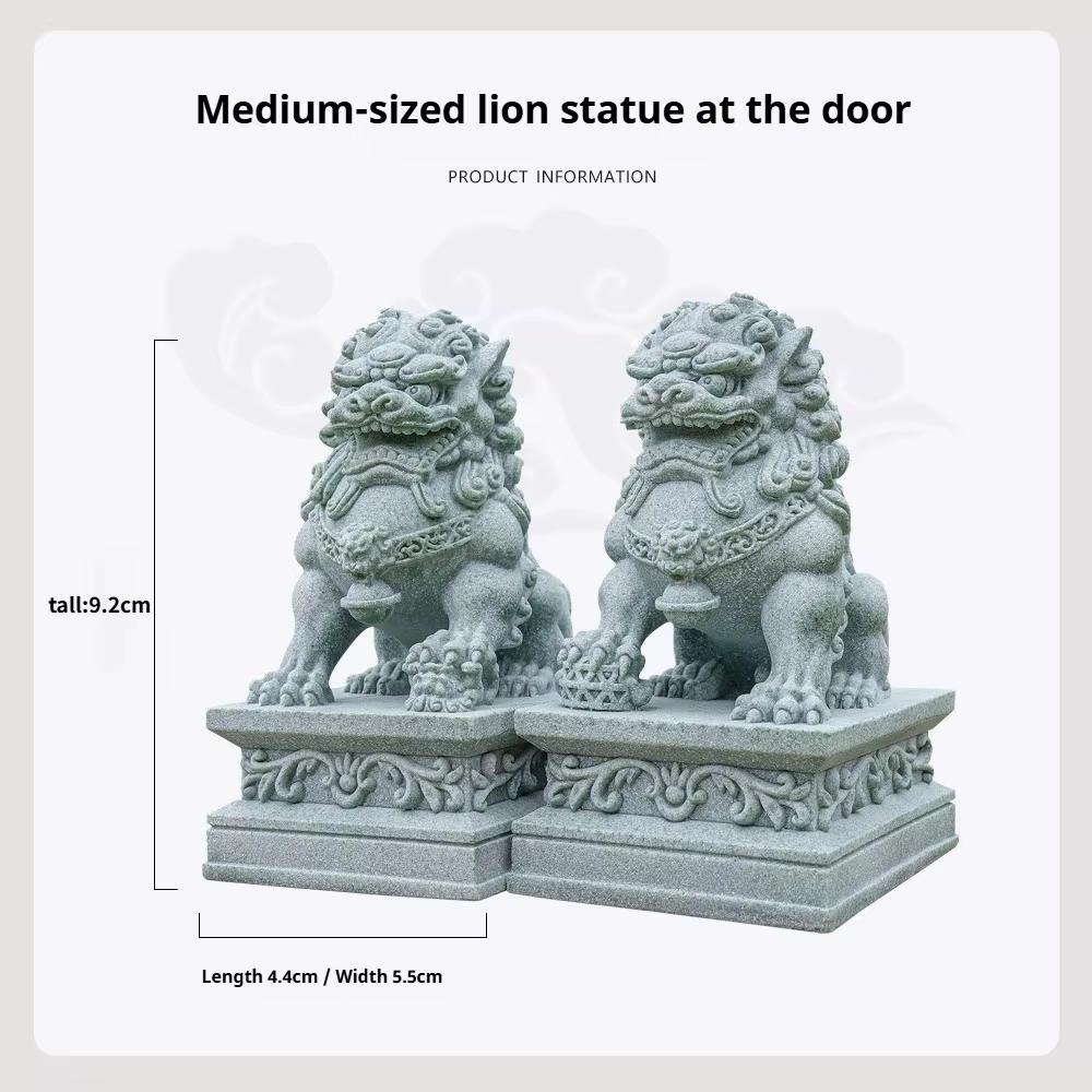 Stone carved lion ornaments, Chinese Feng Shui decorations, home decor, living room, bar, coffee shop, desk decorations