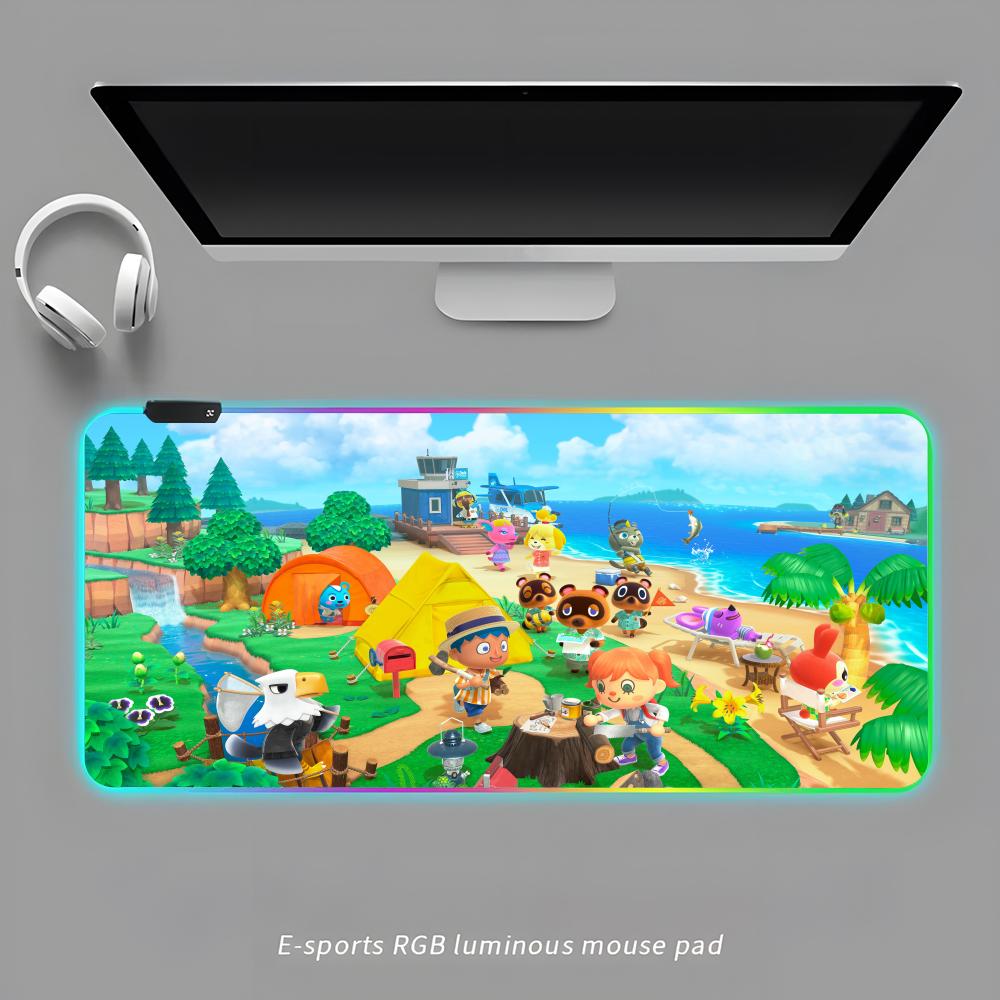 

A-AnimaL-ES C-CrossinG-G-S Коврик для мыши RGB Игровой коврик для мыши Настольный коврик HD Игровой Большой светодиодный свет XXL Коврики для мыши RGB600x300x3mm