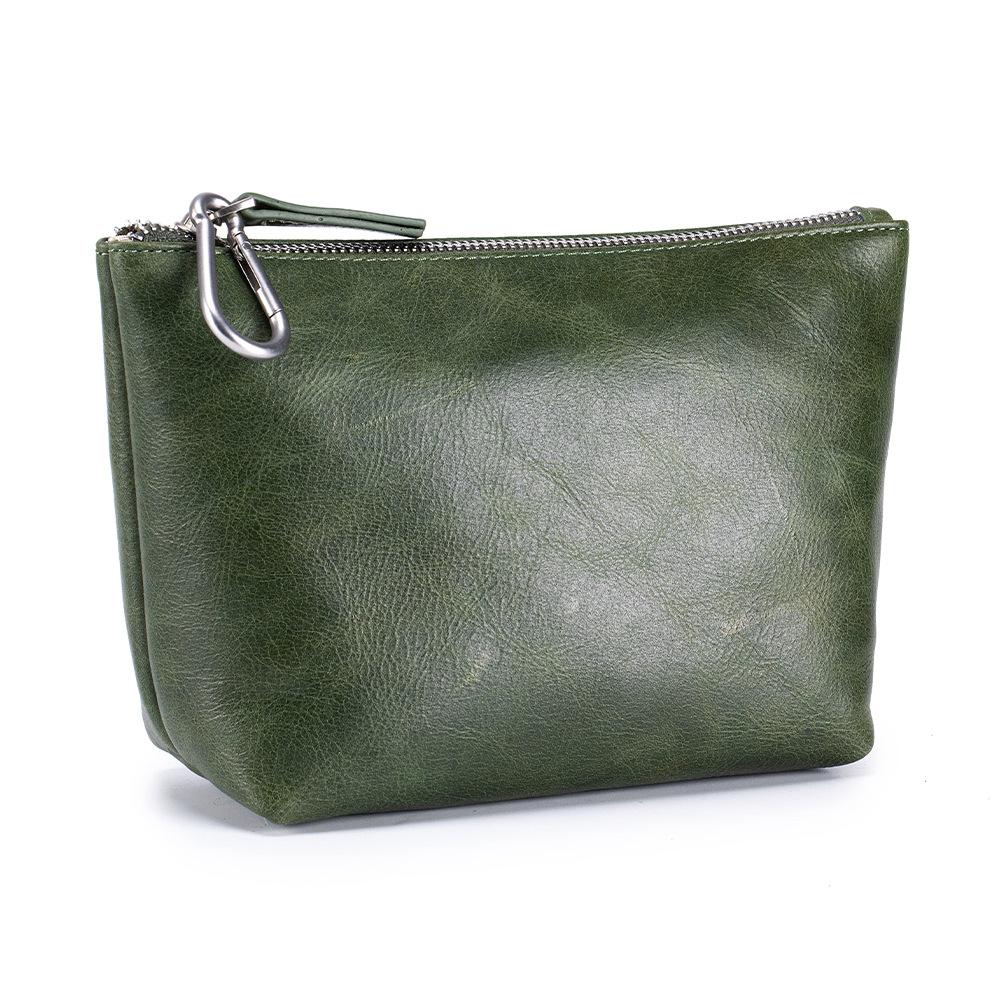 Kosmetiktasche, Kleine Leder-Kosmetiktasche für Handtasche mit Aufhängeschnalle, Reise-Kosmetiktasche für Lippenstifte, Münzen, Kreditkarte