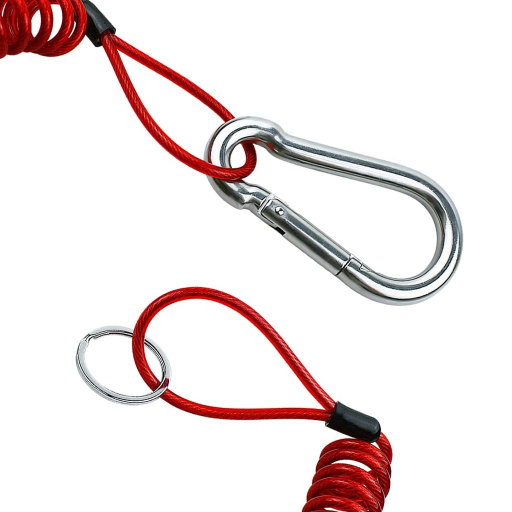 Yuntop RV Retractable Breakaway Trailer Cable Trailer Brake Cable Heavy Duty Stainless Steel Spring