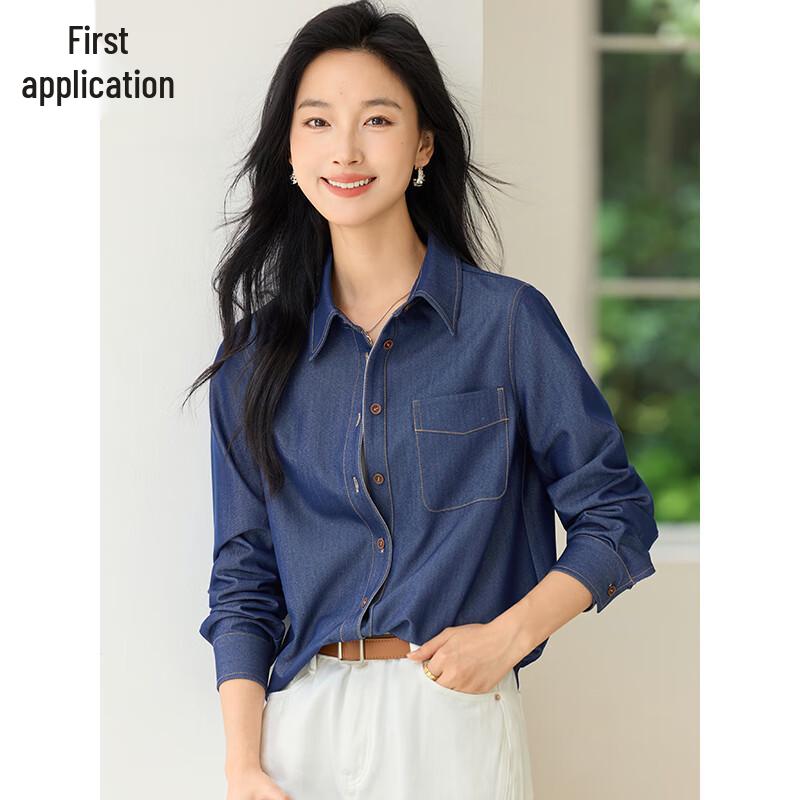 

Women s Imitation Denim Shirt L