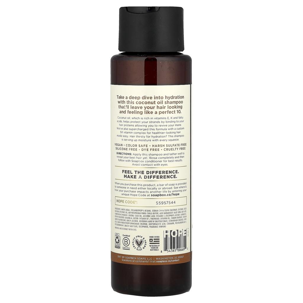 Shampoo, Moisture & Nourish, Coconut Oil, 16 Fl Oz (473 Ml)
