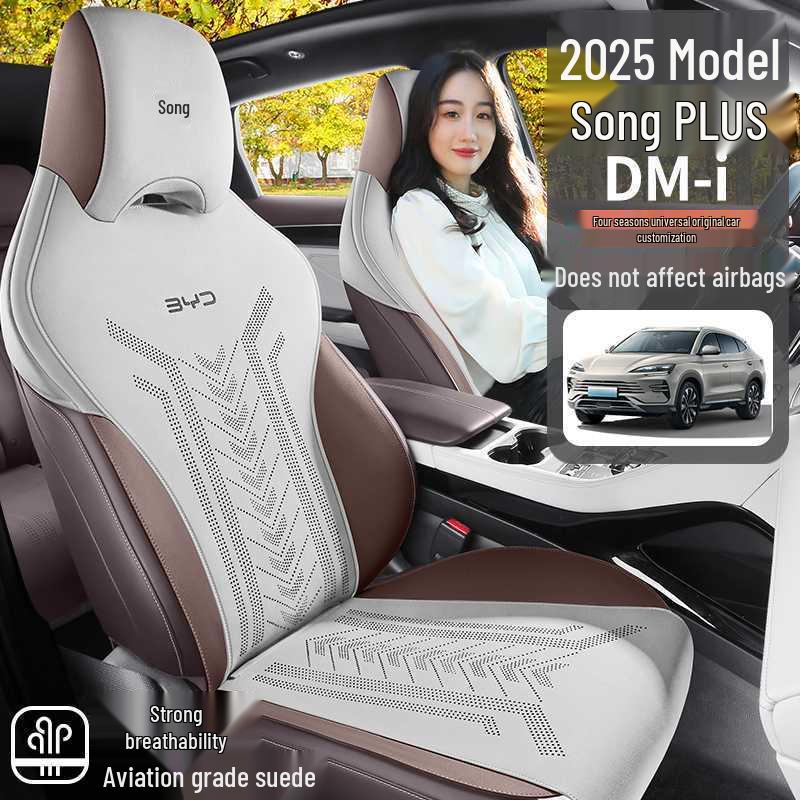 BYD Song Plus DMi & Song Pro EV Suede Car Seat Covers, All-Season
