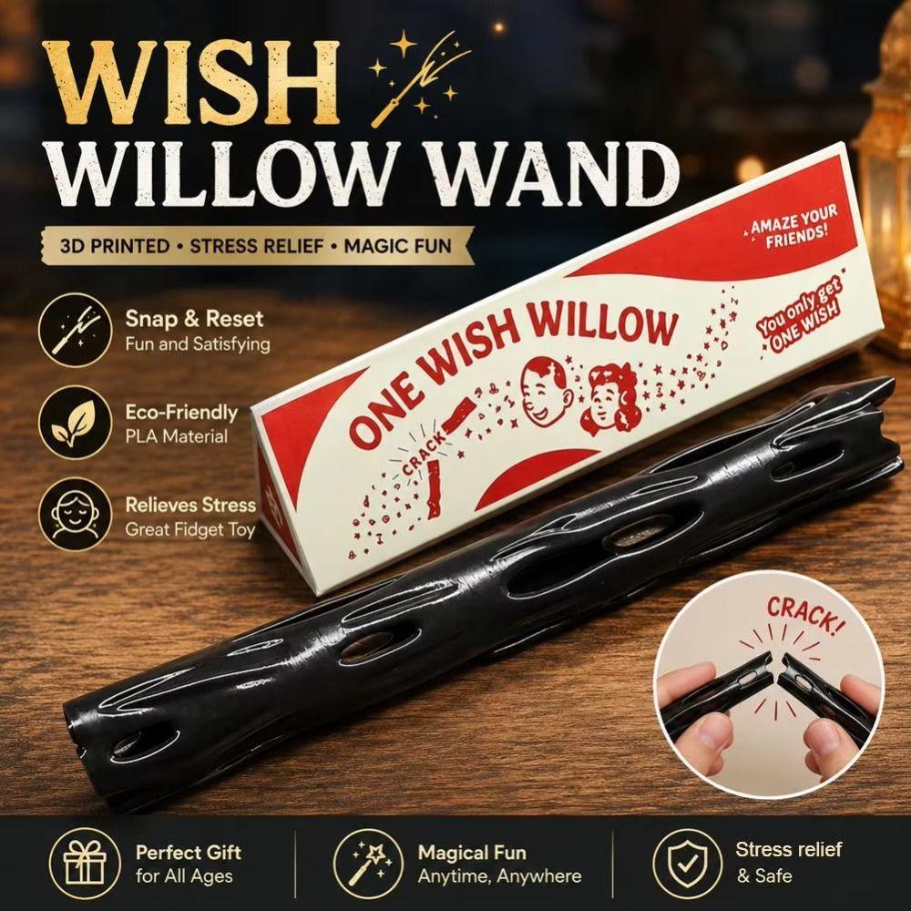 3D Printed Wish Willow Stick Multi-Purpose Magic Stick Wish-Making Snap Stick Spiritual Healing
