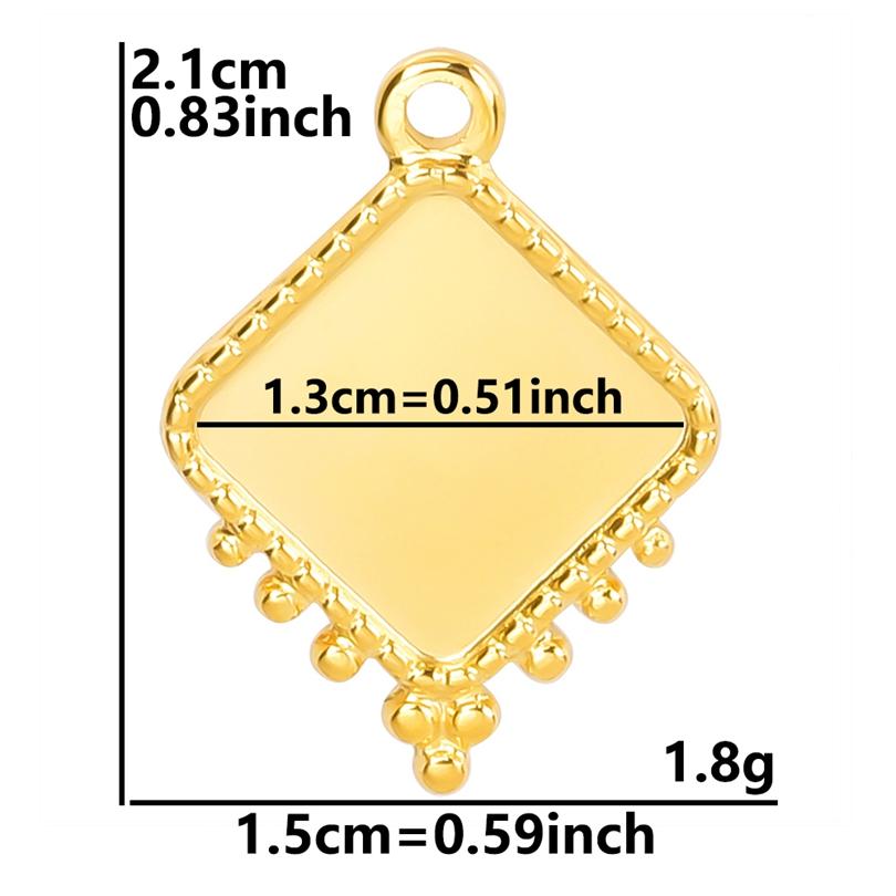 6pcs/Lot Evil Eye Heart Star Cross Vintage Pendant With Drilling Holes Stainless Steel Charms For Jewelry Making Bulk Blank Bail