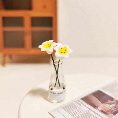 1:12/1:6 Puppenhaus Miniatur Blumenvase Blumenornament Mini Sonnenblume Tulpe Lilie Blumenarrangement Vase Puppenzubehör