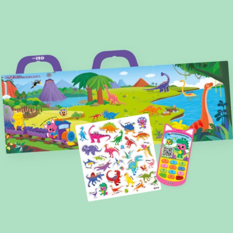 PINKFONG Soft Sticker Bag - (Animal Adventure / Dinosaur World / Supermarket Pretend Play)