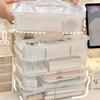 Stationery Organizer 4 Layers Storage Box Cosmetic Storage Case Handheld Cosmetic Storage Holders Plastic Large Capacity