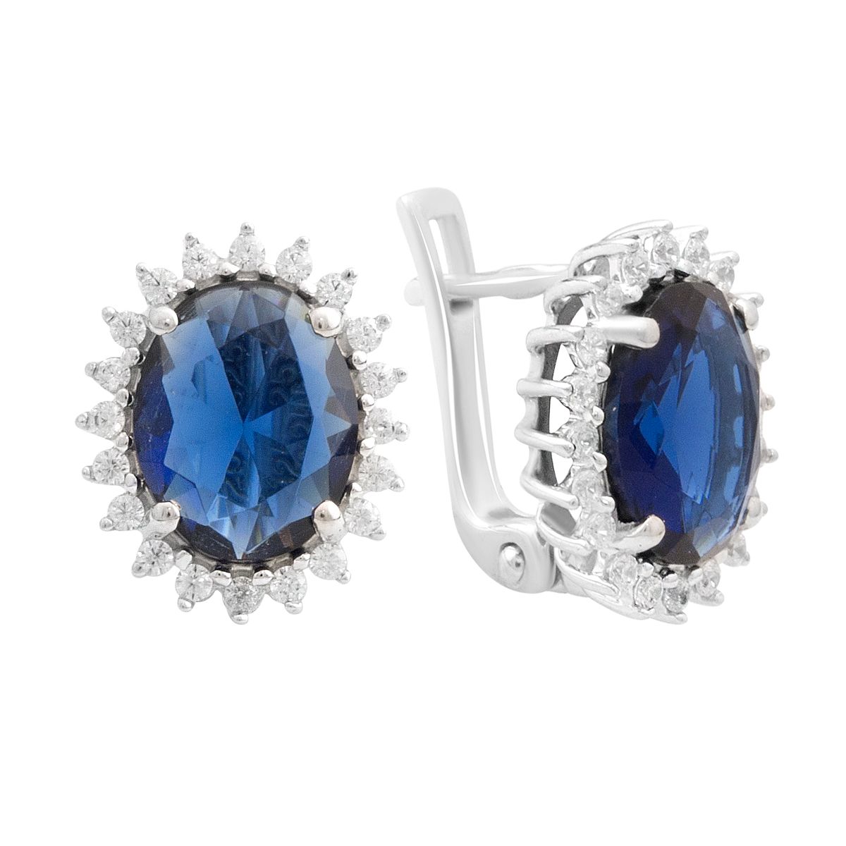 

Срібні сережки з сапфіром (2189145) синій