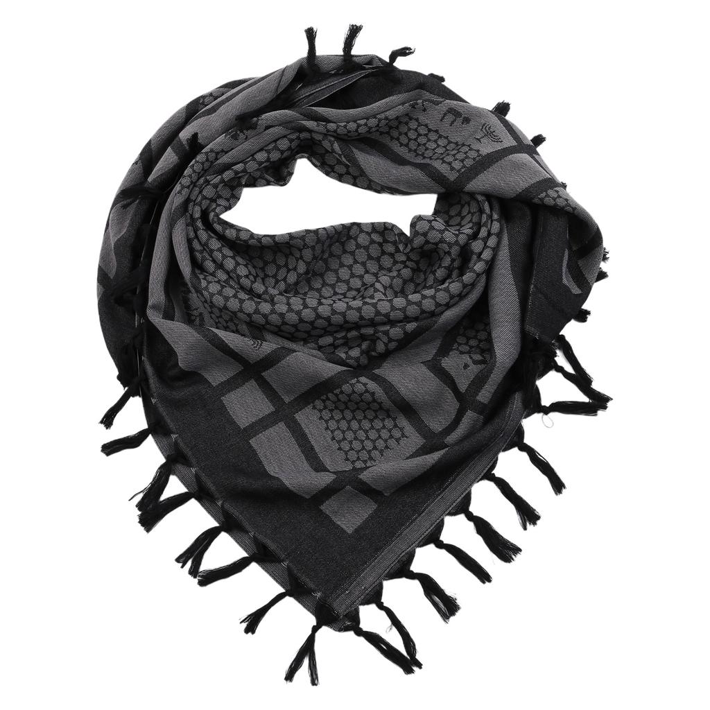 Arab Scarf Jacquard Pattern Adult Tactically Shemagh Scarf Middle Eastern Style Keffiyeh Anti Uv Dustproof Arab Scarf