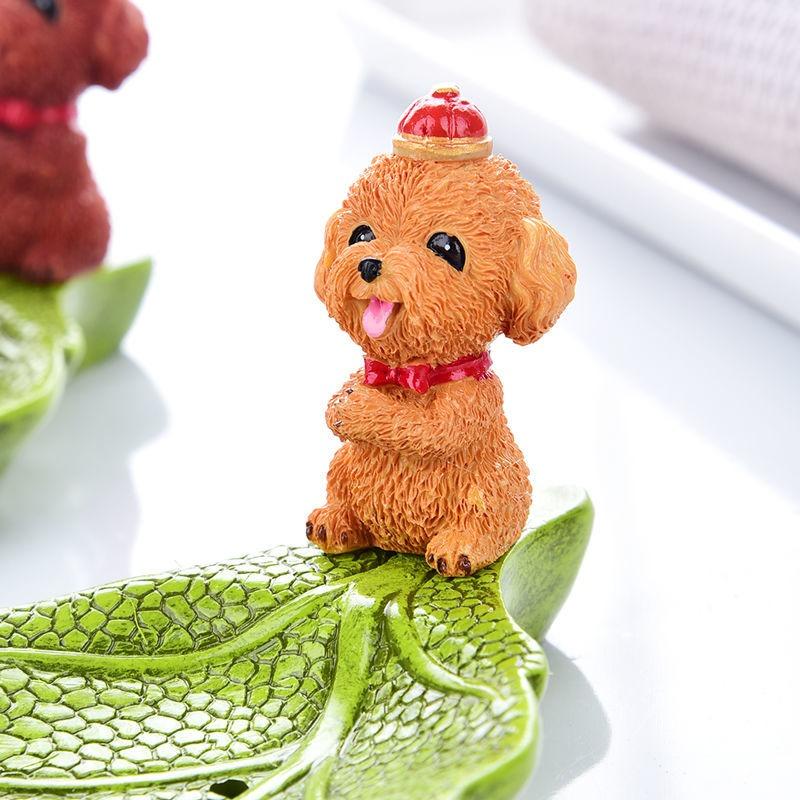 Creative Animal Teddy Dog Soap Dish, Resin Personalized Drain Soap Holder Bathroom Toilet Cute Cartoon Small Soap Box