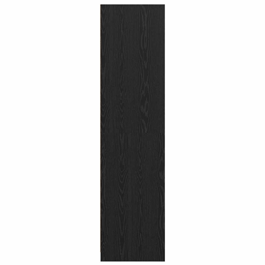 Zwarte Kledingkast met Eikenlook 31,5 x 19,7 x 79,9 inch (80 x 50 x 203 cm)