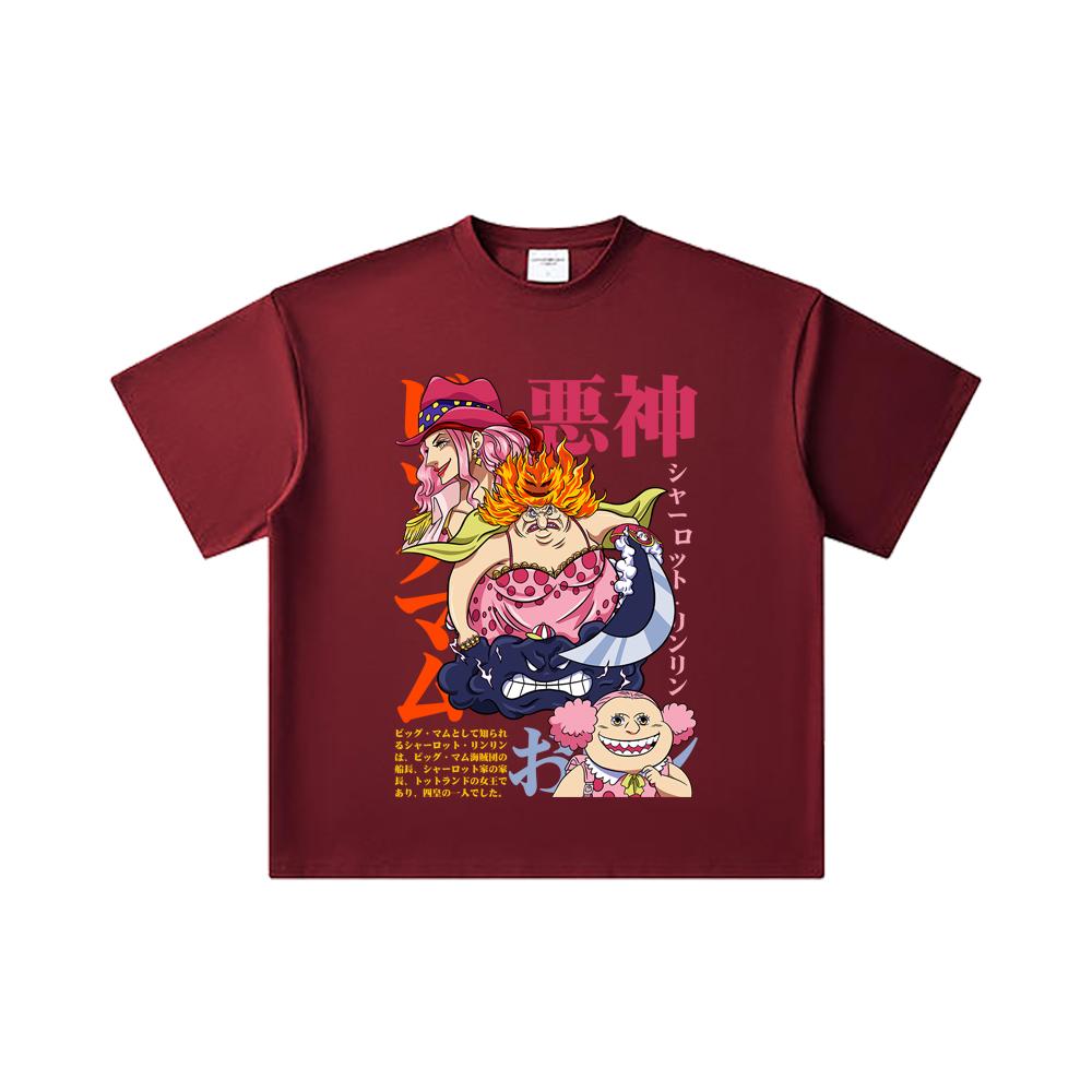260 GSM Double Yarn 32 Count 100% Cotton One Piece V37 Big Mom Print Unisex Heavy Cotton T Shirt