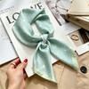 Simple temperament Spring and summer female imitation silk scarf versatile Korean version casual small square scarf neck protection decorative scarf