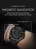 Men's Magnetic Quartz Watch, Cool Casual Simple Design, Magnetic Ball Display, 5ATM Waterproof, 42mm Dial, Stainless Steel Band, Black