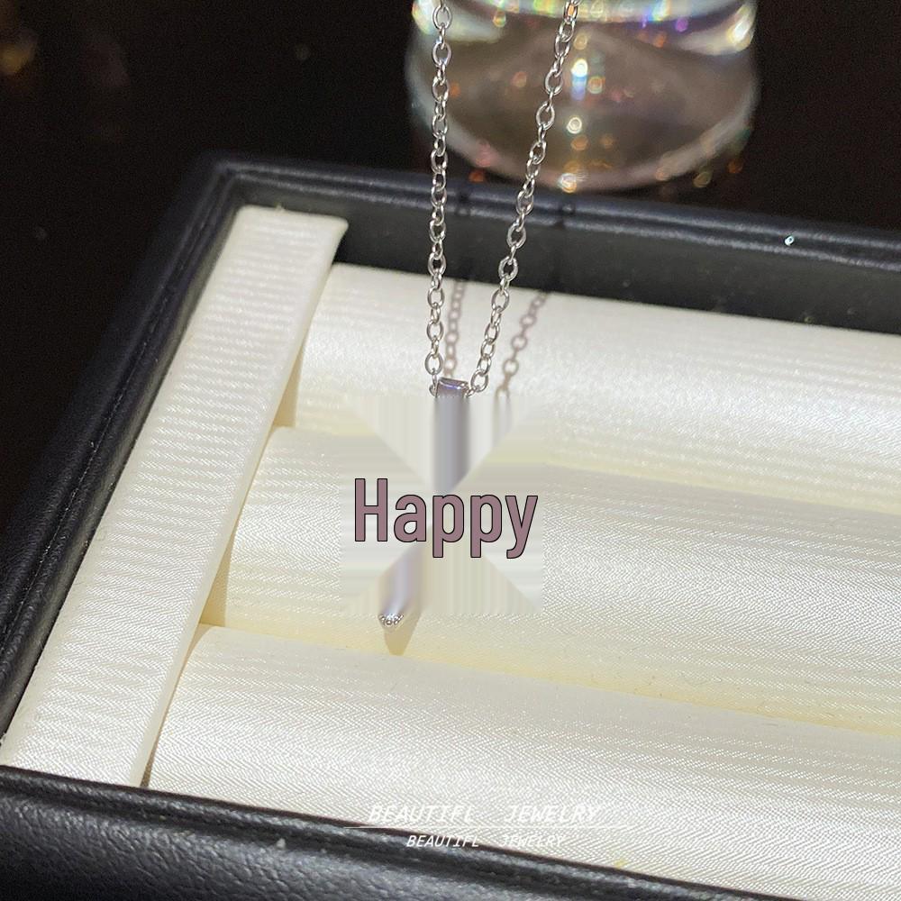 18K Gold Titanium Rhombus Clavicle Chain Necklace - Women’s Trendy Geometric Choker Pendant