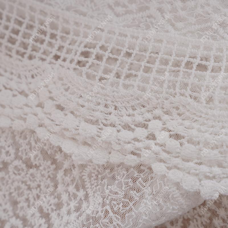 Weißes sexy Spitzenkleid vorne offen Sommer-Strandkleid in Übergröße mit selbstgegurtetem hohem Bund, Tunika für Damen, Strandkleidung, langes Kleid Q1301