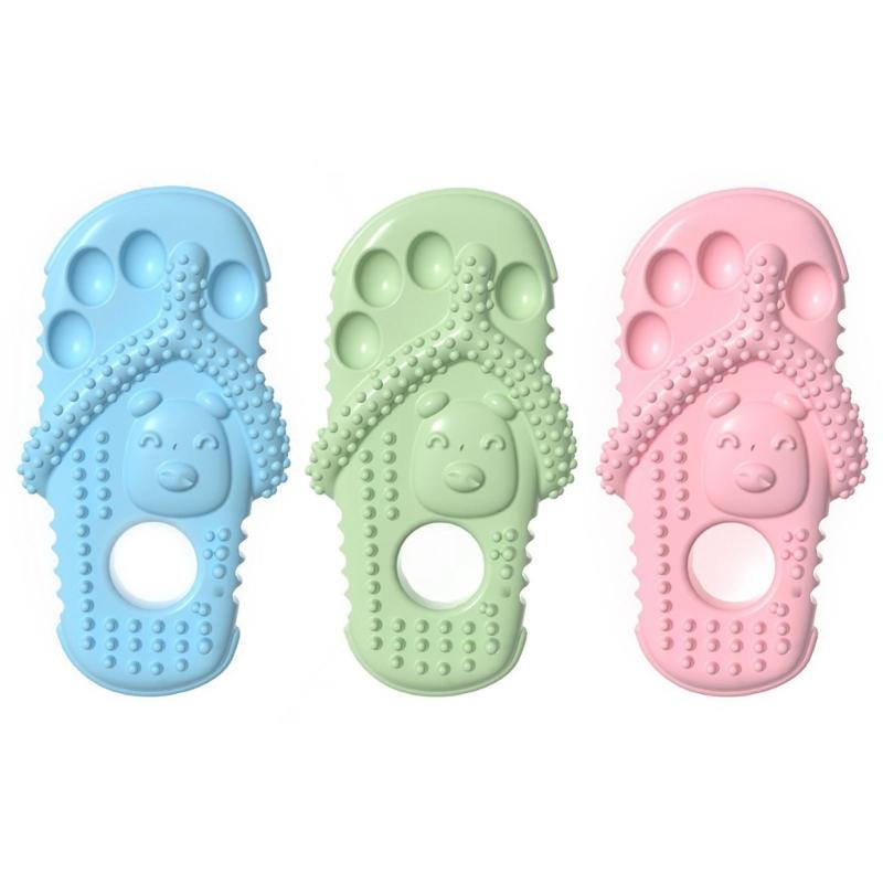 Dog Molar Supplies Dog Chew Toy Slippers Shape Tooth Cleaning Massage Point Toothpaste Pet Toothbrush Molar Pet Toy
