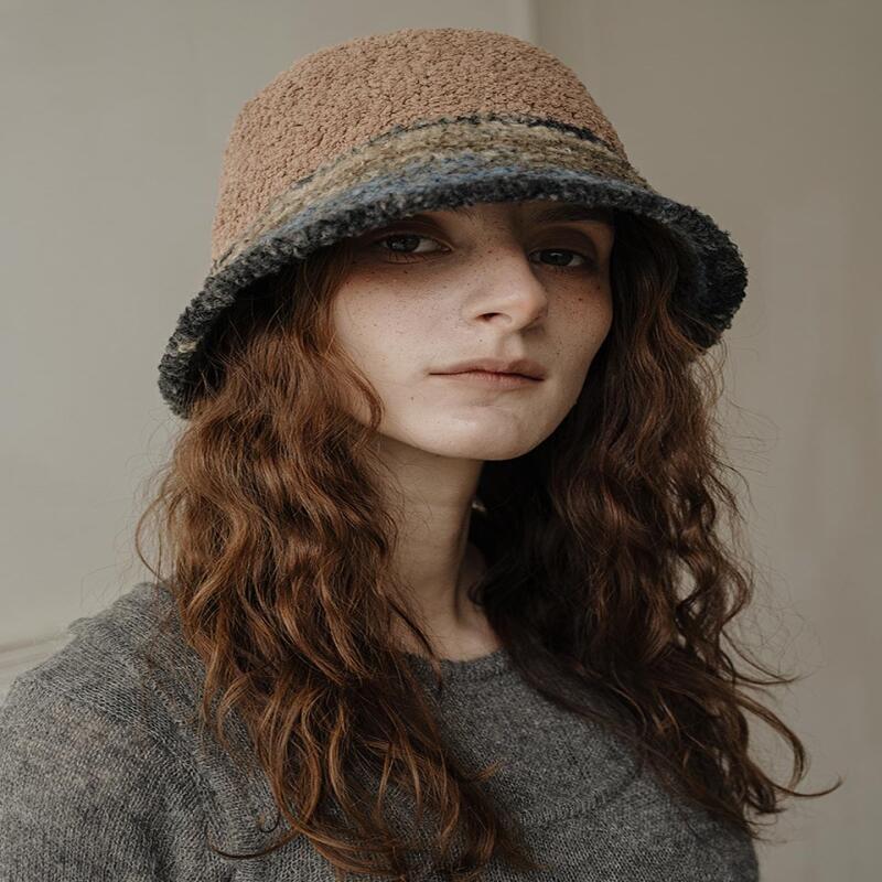 

Шляпа-ведро для путешественников с пряжкой, смешанный цвет, коричневый/синий Brown/Blue