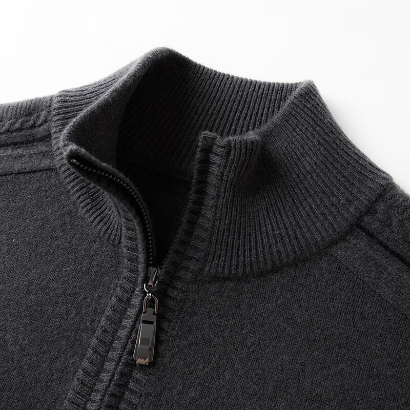 JOW Men's 10% Cashmere Blend Half-Zip Wool Sweater