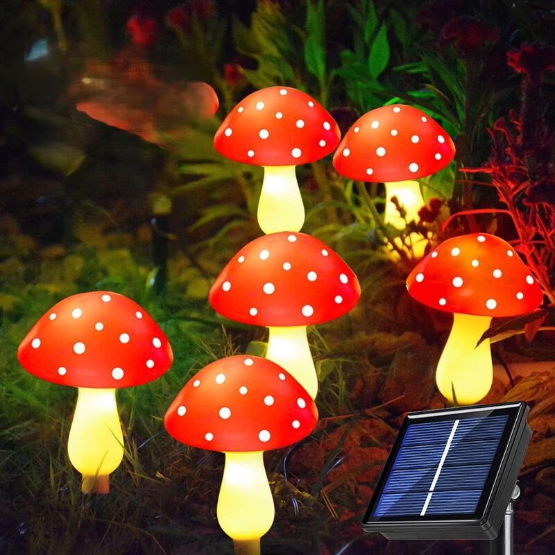 UOSU Solar LED Mushroom Garden Light