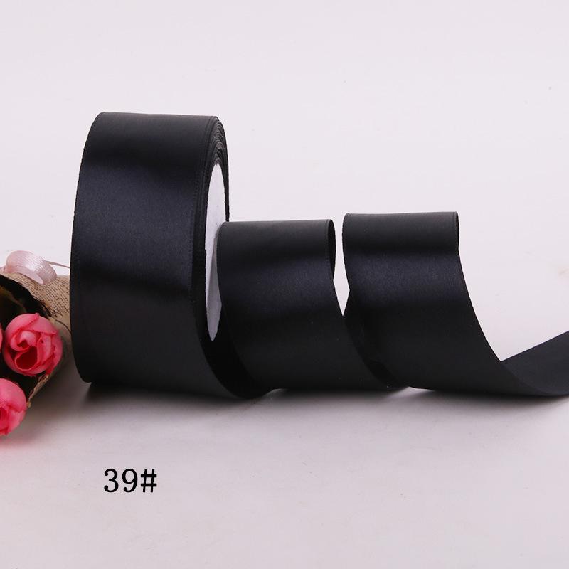 Solid Color Polyester Ribbon for DIY Floral Crafts & Cake Decoration