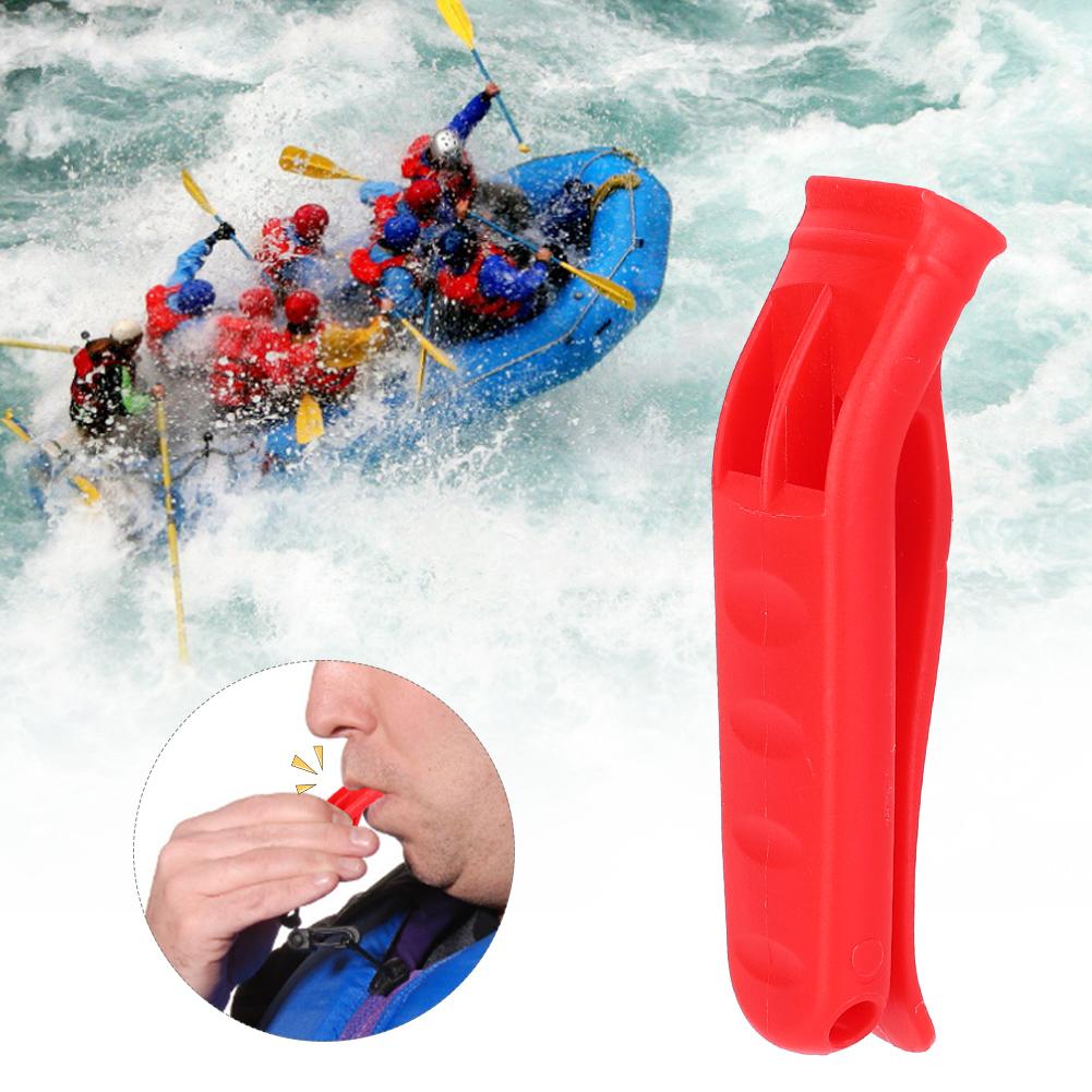 8PCS Plastic Bright Red Lightweight Life Vest Dual Frequency Outdoor Survival Rescue Emergency Long