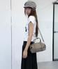 Chicks Wonder City Leather Tube Bag Gray