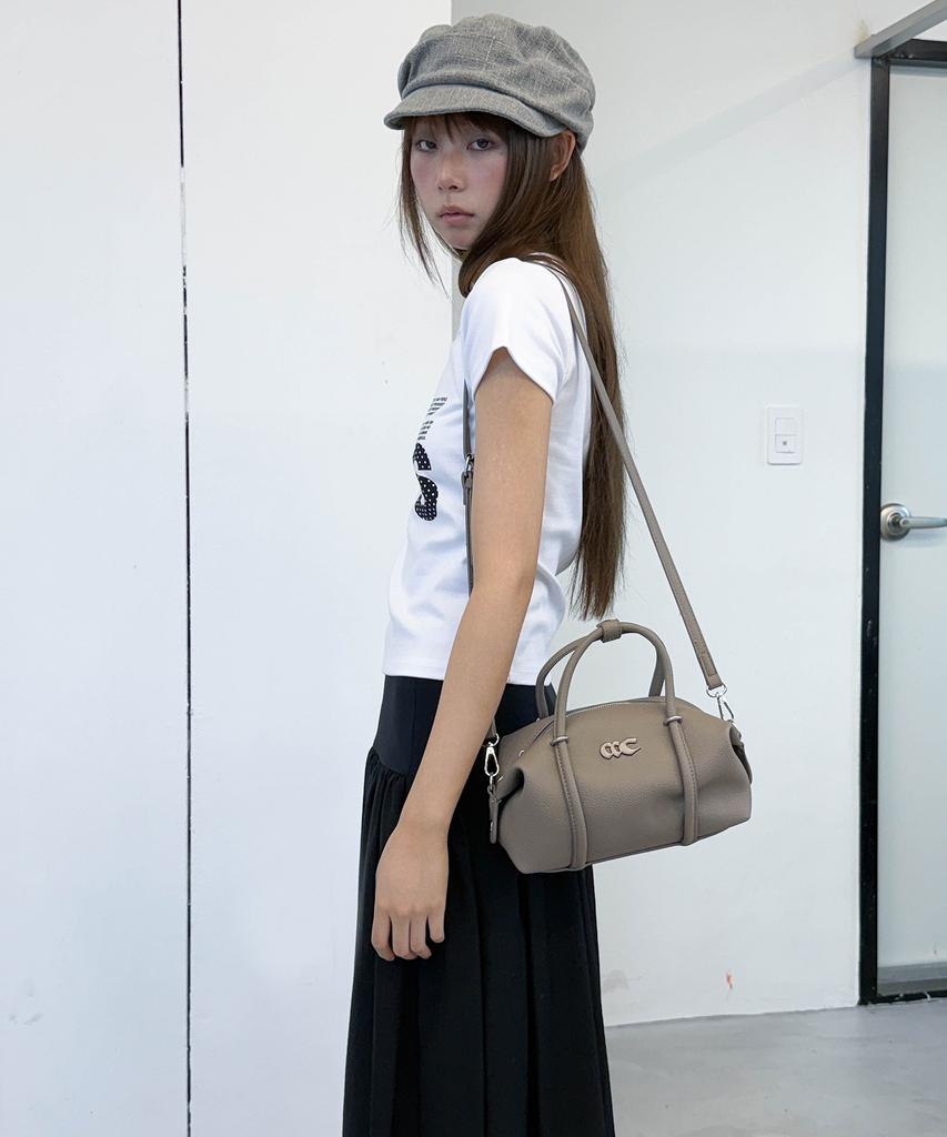 Chicks Wonder City Leather Tube Bag Gray
