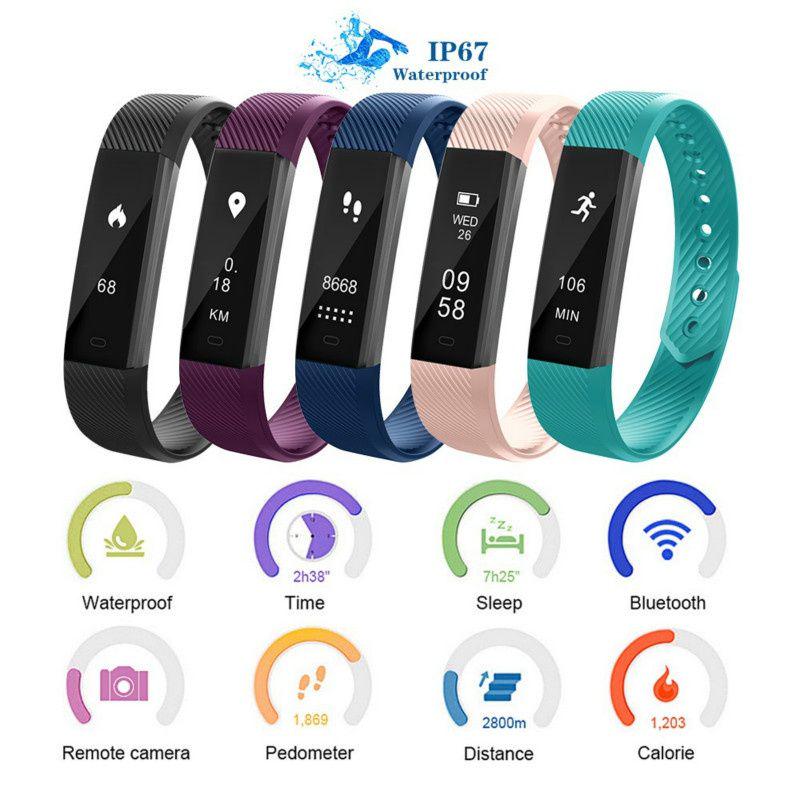 ID 115 Pulsera inteligente Reloj despertador vibratorio Banda inteligente  Reloj fitness Smartband Pulsera de fitness comprar a buen precio — entrega  gratuita, reseñas reales con fotos — Joom