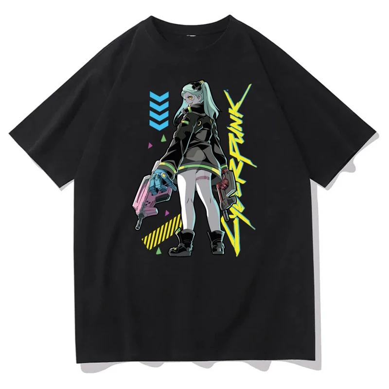 Anime Girl Cyberpunk Graphic Print T-shirt