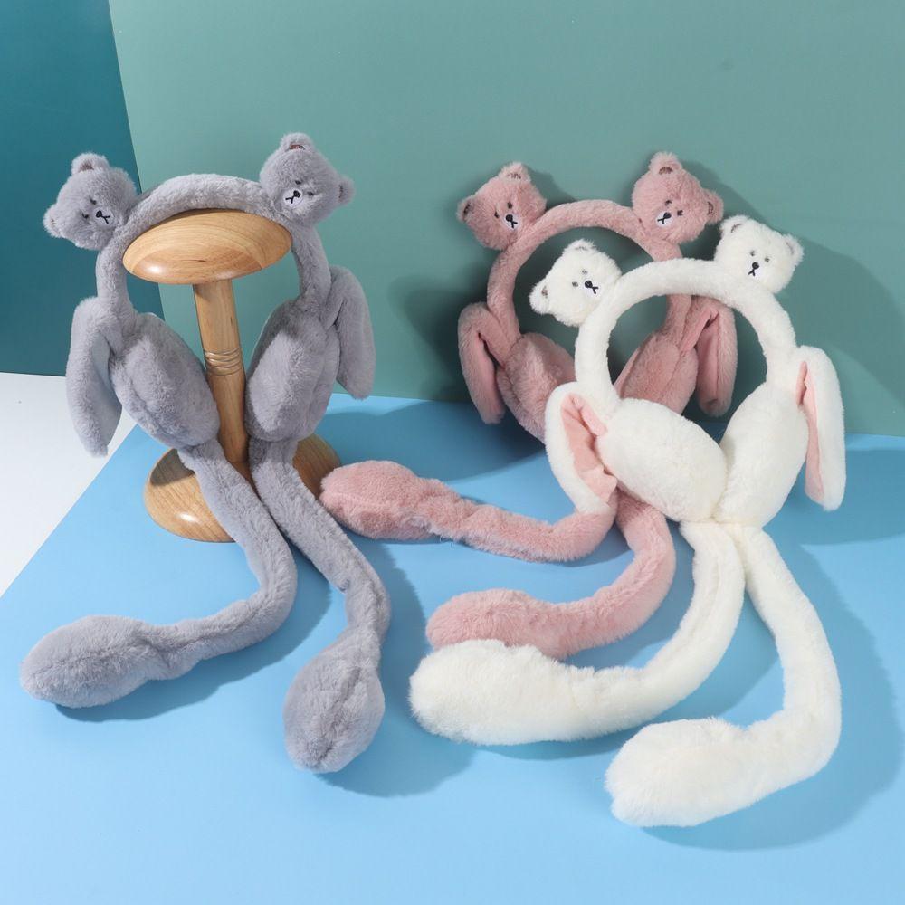 Cuddly Plush Rabbit Earmuffs Warm Fun Winter Accessory For Adults Kids